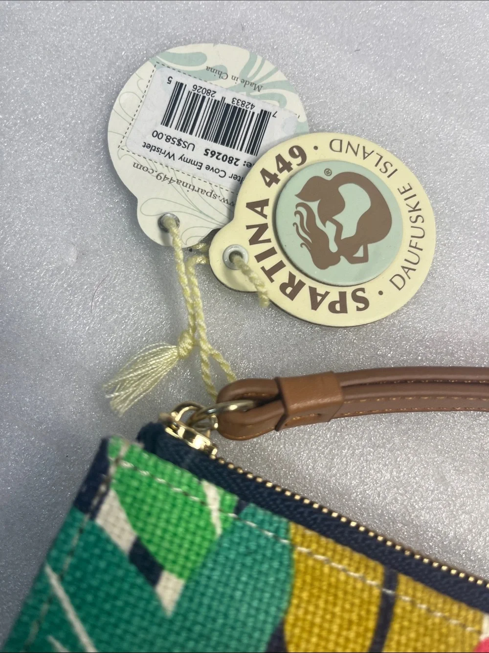 Spartina 449 Multicolor Floral Wristlet NEW